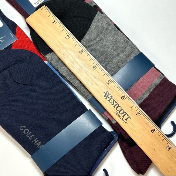 Cole Haan Men’s Dress Socks Multi-Color Cotton Blend 2 Pairs Bundle Shoe Sz 7-12 - Picture 14 of 16